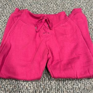 Hot Pink Victoria Secret Joggers size small High rise